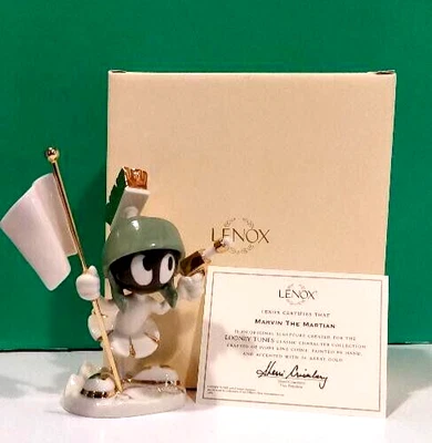 LENOX MARVIN the MARTIAN -- Looney Tunes sculpture -- -- -- NEW in BOX with COA