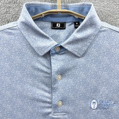 FootJoy Polo Shirt Mens Medium Blue Grand Cypress Golf Athletic FJ Performance - Image 1 of 4