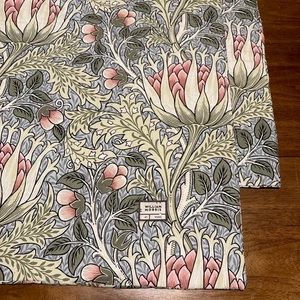 William Morris Trapuntato KING Federe Cuscino 2 Carciofi Arti e Mestieri Design Coppia - Foto 1 di 5