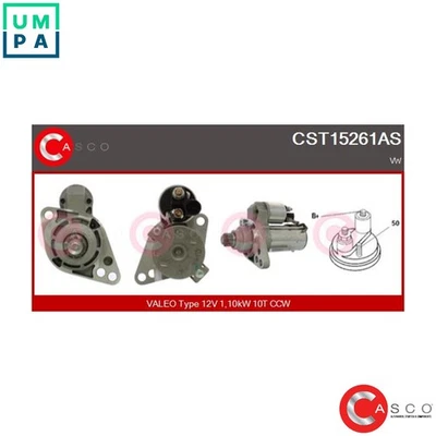 STARTER CST15261AS FOR BGU/BSE/BSF 1.6L 4cyl - Image 1 of 4