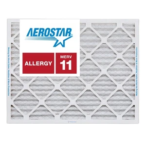 Aerostar 16x25x1 MERV 11 Furnace Air Filter, 6 Pack - Picture 1 of 5