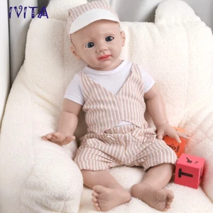 IVITA 21'' Full Silicone Reborn Baby Boy Newborn Handmade Silicone Doll Infant - Picture 1 of 12