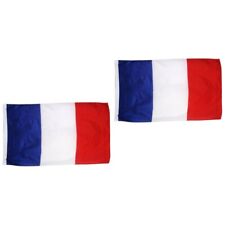 2pcs France Flag Outdoor Banner French Flags on Stick Frence National