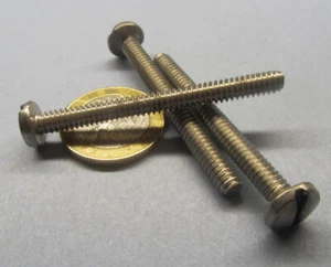 Binding Head Slotted Machine Screw 18-8 Stainless, 10-24 x 2.00" Length 25 Pcs - Picture 1 of 11