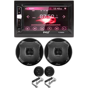 Receptor Pyle PLDN83BT.5 2DIN, 2 altavoces de componentes marinos negros de 6,5" 450W 2 vías - Imagen 1 de 4