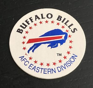 BUFFALO BILLS 1994 Laserform Foil NFL TEAM 1.5" pog milk cap RARE SP