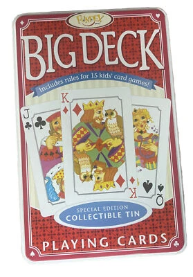 2002 Fundex Play Big Deck Jumbo Giant Playing Cards In Tin JOKERS - Image 1 of 4