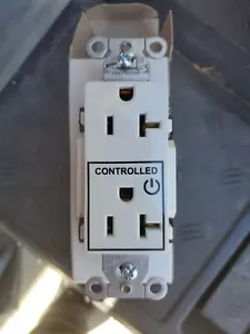 Hubbell DR20C1WHI Dekorator Duplex Buchse für gesteuerte App 20A. 10 Stück - Bild 1 von 5