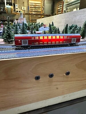 Z Scale Marklin 87292 2nd Class DB Bi-Level Coach Passenger Car lit led Org Box - Image 1 of 4