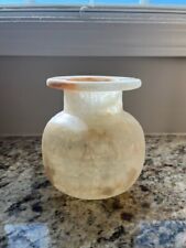 Museum Replica Beautiful Egyptian Hand Carved Alabaster Vase (4 x 4 inches)