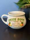 Vintage Onion Soup Bowl Mug - Onion with recipe on Mug