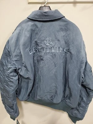 Breitling Men's Bomber jacket NEW.  XXL blue/grey with embroidering. - Image 1 of 4