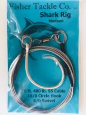 6 ft Shark Rigs 480lb SS Cable 16/0 Circle Hook Shark Fishing Leader