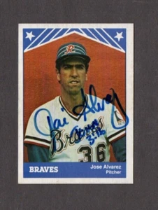 Jose Alvarez 1983 TCMA Richmond Braves authentic autographed card - Picture 1 of 2