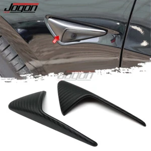 Marcador lateral de carbono mate para cámara guardabarros borde de cubierta para Tesla Model 3 Y 2021 - Imagen 1 de 9