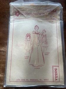 Vintage Patterns Pacifica Hawaiian Muu Muu Dress Puff Ruffle 3033A Cut Sz 6-10 - Picture 1 of 2