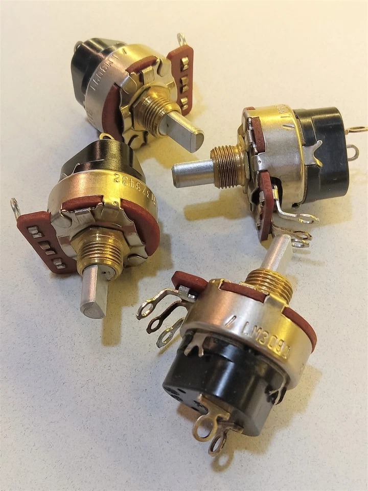 4 pieces CTS 500K Ohm Rev. log 24mm Variable Resistor w/pull to close switch - Image 1 of 1