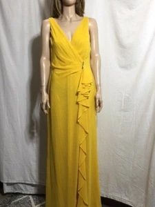 Damen neu mit Etikett Lauren Ralph Lauren Hermina Surplice gerüschtes Abendkleid - Bild 1 von 9