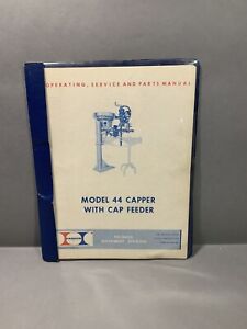 Haskon Model 44 Capper Bottling Dairy Equipment Parts Manual Book Vintage