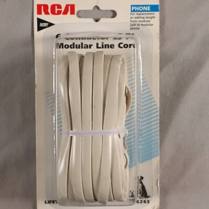 RCA - 6 Conductor 25' Modular Line Cord" made by RCA, model TP6243 NEW IN BOX - Picture 1 of 5