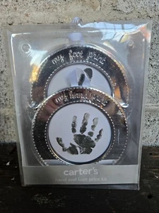 Carter's Baby Hand & Foot Print Kit Silver Nontoxic Stamp Pad Keepsake Gift--NEW - Picture 1 of 4
