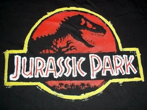 New Womens Jurassic Park Paint Style T Rex Dinosaur Logo Shirt Jurassic World - Picture 1 of 2