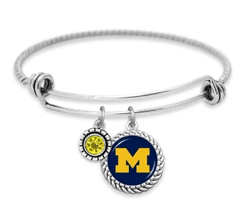 Michigan Wolverines Bangle Bracelet - NCAA College Team Cover