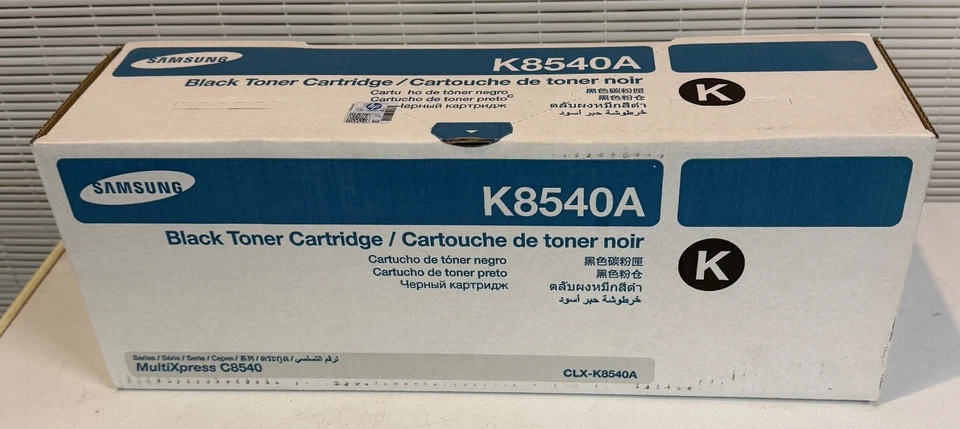 全新原始设备制造商三星 CLX-K8540A 黑色碳粉盒 适用于 MultiXpress C8540 — 第 1/1 张图片