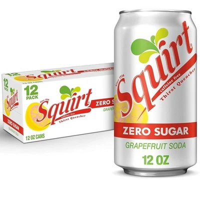 Squirt Zero Sugar Grapefruit Soda, 12 fl oz cans, 12 pack - Image 1 of 4