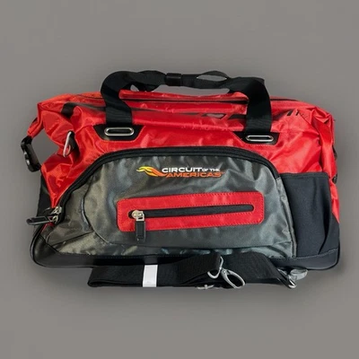 Circuit of the Americas Red Duffel Bag Gym Travel Shoulder Tote COTA Logo - Image 1 of 4