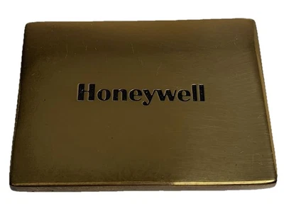 Fivela de cinto Honeywell dourada feita de latão feita nos EUA - Imagem 1 de 4