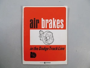 Vintage Dodge Truck Air Brakes Service Training Manual Original 1960s 70s - Bild 1 von 6