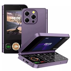 Unlocked V-899 Foldable Mobile Cell Phones 2G GSM Dual SIM Dual Screen keyboard - Picture 1 of 26
