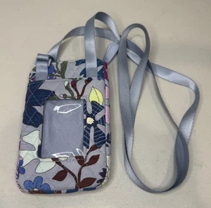 Vera Bradley RFID Mini Cell Phone Crossbody Bengal Lily Purple Flowers - Picture 1 of 4