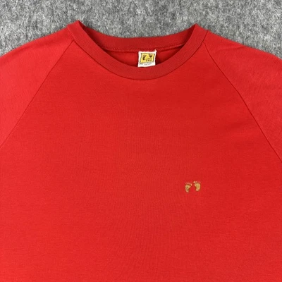 Vintage 70s Hang Ten Mens Medium Shirt Red Surf Punk Grunge Skate Single Stitch - Image 1 of 4