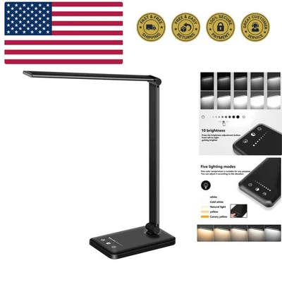 LED Desk Lamp Dimmable Table Lamp Reading Lamp with USB Charging Port, 5 Ligh... - Image 1 of 4