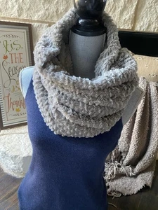 Evelyn K New York Infinity Gray Faux Fur Scarf Wrap OS - soft! - Picture 1 of 2