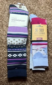 Family Ski Socks Combo - Alpine Design Women’s & Northeast Outfitters Youth - Picture 1 of 9