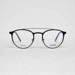 MODO 4229 Men's Ultra-Light Titanium Round Brow Bar Glasses in Blue | 48mm - Picture 1 of 14
