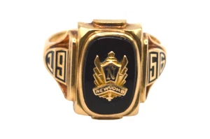 Vintage 1956 Newcomb HS Class Ring – Josten 10K Gold – Size 6.25 – 5.17g - Picture 1 of 13