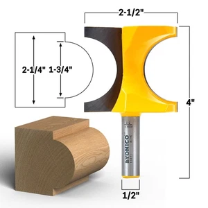 1-3/4 Zoll Perlen Bullnose Router Bit - 1/2 Zoll Schaft - Yonico 13121 - Bild 1 von 1