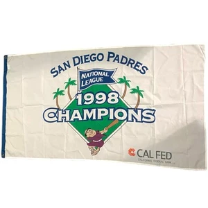 Vintage New Unopened 1998 San Diego Padres Championship Promo Flag Banner Friar - Picture 1 of 4