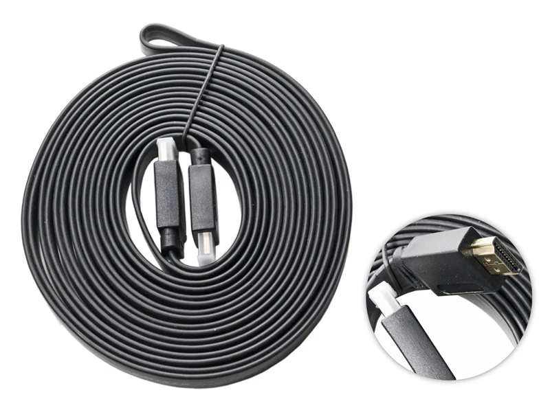 Cavo hdmi 1.4 full hd 1080p 1600 piatto 24k tv xbox hight video 1,5 3 5 10 20 mt - Immagine 1 di 1