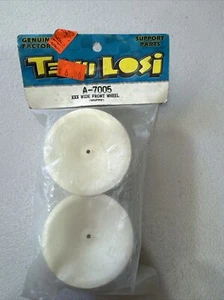 Team Losi Wide Front Wheels (2) White LOSA7005 A-7005 XXX Buggy CR BK1 BK2 TLR - Picture 1 of 2