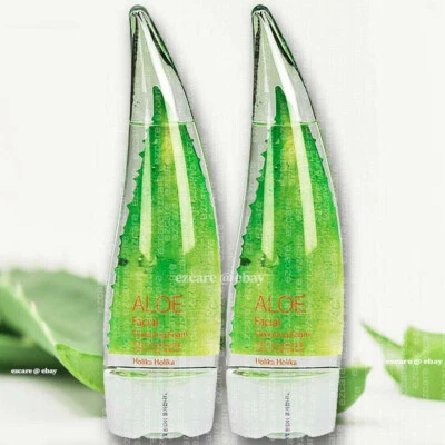 Holika Holika Aloe Facial Cleansing Foam 5.07oz/150ml (2 PACK) Free USA Shipping - Image 1 of 3