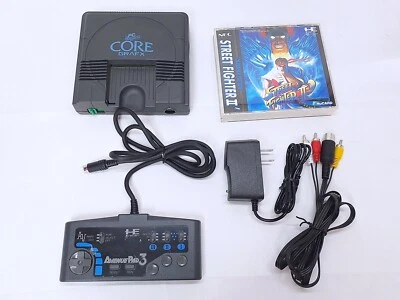 PC Engine CORE GRAFX console 3button + Street Fighter II" Case NTSC-J Tested - Image 1 of 4