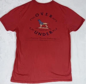 Over Under Youth Flag Logo Short Sleeve T-Shirt-Garnet Medium M Patriotic South - Picture 1 of 7