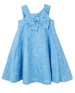 Rare Editions Toddler & Little Girls Eyelet Dress - BLUE - Picture 1 of 1