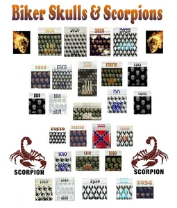 200 2.5 3.0 MIL EAGLES SKULLS SCORPIONS LOT APPLE ZIP BAGGIES  - Picture 1 of 12