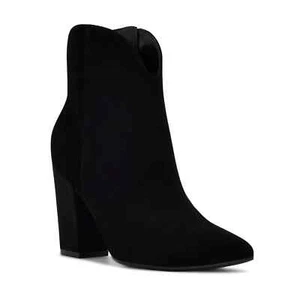 Nine West Bootie Ghost Pointed Toe Bootie Black Suede 1699 Womens Shoes Size 11 - Picture 1 of 5